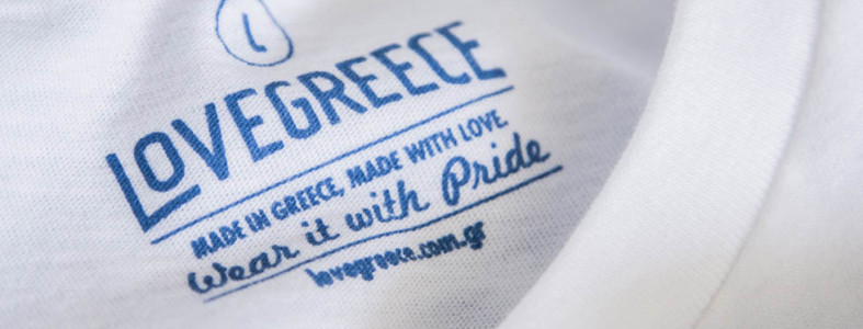 A spin on Greek cotton Lovegreece Made in Greece white t-shirt